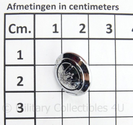 KMAR Marechaussee Luchthavenpolitie knoop - zilverkleurig - doorsnede 1,6 cm - prijs per stuk - origineel