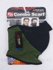 Defensie Seirus Fire Shield Neofleece Combo Scarf Facemask Sjaal met Windstopp Combo Scarf zwart/groen - maat Medium - nieuw in verpakking - origineel