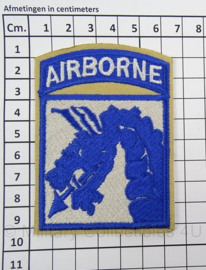 WO2 US  18th Airborne patch cut edge - afmeting 6 x 9 cm - replica
