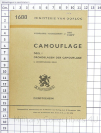 KL voorschrift camouflage deel 1 en 2 1949/1950 - 17 x 12 cm - origineel