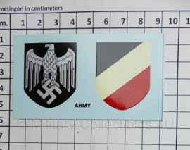 Heer / Wehrmacht decal paar - Adelaar(grijs) en schild