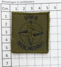KL borstembleem SFOR-8 101(NL)MECHBAT - met klittenband - 5 x 5 cm - origineel