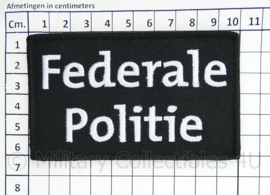 Belgische Politie embleem - met klittenband  - 10 x  6 cm.