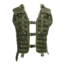 Tactical MOLLE vest zonder tassen - Marpat USMC Woodland Digital camo - verstelbare maat