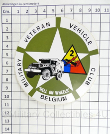 Military Veteran Vehicle Club Belgium sticker set - diameter 10 cm - origineel