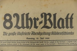 WO2 Duitse krant 8 Uhr Blatt 15 juli 1944 - 47 x 32 cm - origineel
