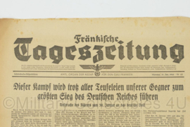 WO2 Duitse krant Frankische Tageszeitung nr. 23 31 januari 1944 - 47 x 32 cm - origineel