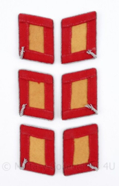 Luftwaffe kraagspiegels  Flak officier (rood)  - Leutnant tm. Hauptmann