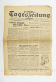 WO2 Duitse krant Frankische Tageszeitung nr. 16 20 januari 1944 - 47 x 32 cm - origineel