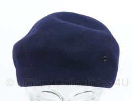 US Army beret woman's wool felt blue - maat 21 1/2 - origineel