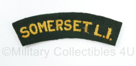 British Army shoulder title ENKEL Somerset LI Light Infantry - 9,5 x 3 cm - origineel