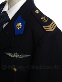 Nederlandse Rijkspolitie te Water Luchtwaarnemingsdienst uniform SET jas, overhemd, stropdas en pet - met originele insignes - maat L / XL- origineel