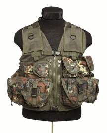 Tactical vest met 9 tassen - flecktarn