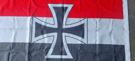 WO2 Duitse vlag met ijzeren kruis polyester - 150 x 90 cm - replica
