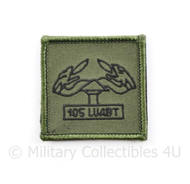 Defensie  borst embleem 105 LUABT  Luchtdoelartilleriebatterij  - met klittenband - 5 x 5 cm - origineel