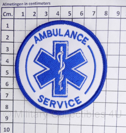 Ambulance Service embleem - met klittenband - diameter 8 cm