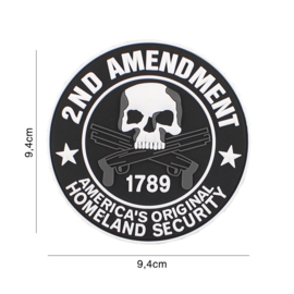 America's Original Homeland Security 1987 2nd Amendment embleem PVC - 9,4 x 9,4 cm