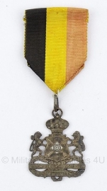 Belgische bronzen schietsport medaille - Origineel