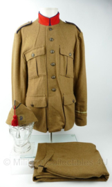 WO1 Belgische leger 9e linie regiment jacket met broek en muts - 3 dienstjaren rang Korporaal - maat Extra Large - replica
