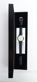 Ministerie van Financien horloge in geschenkdoos - donkerblauw bandje - klein horloge - merk Olympic - origineel