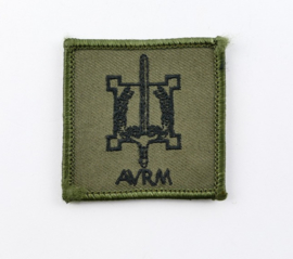 KL Nederlandse leger AVRM Algemene Vereniging van Reserve Militairen borstembleem - met klittenband - 5 x 5 cm - origineel