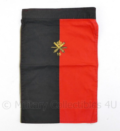 KL Nederlandse leger halsdoek 15 LUA 15 Afdeling Pantserluchtdoelartillerie - zwart/rood - origineel