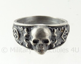 WO2 Duitse SS Totenkopf ring met stempels - diameter 21 mm