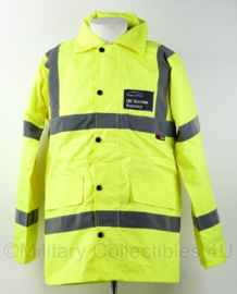 Britse politie parka MET warm ondervest UK Border Agency - geel reflecterend - maat Small tm. XL  - origineel