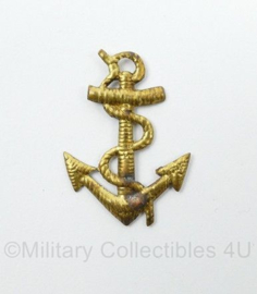 KMARNS Korps Mariniers anker goudkleurig (zonder pinnen) - 3,5 x 2,5 cm - origineel