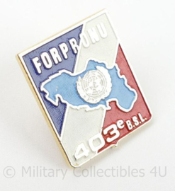 Franse FORPRONU 403 BSL speldje - diameter 2½ x 2 cm - origineel