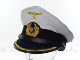 WO2 Duitse Kriegsmarine U boot officier schirmmutze wit - maat 57 t/m 60