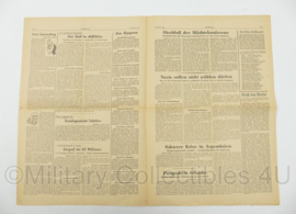 WO2 Duitse krant Bayerischer Tag 6 oktober 1945 Schulen eroffnet - 47 x 32 cm - origineel