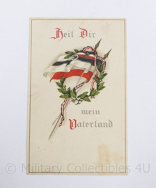 WO1 Duitse Postkarte Heil dir Mein Vaterland -  9 x 13,5 cm - origineel