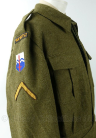 Battledress jacket MVO Ike jacket DKG van Heutsz - WO2 Canadees model - grote maat 55 - origineel