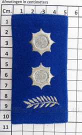 Gemeentepolitie schouder epauletten met logo zwaardje - rang Hoofdinspecteur Ambtenaar 1ste klasse - afmeting 5 x 8 cm - origineel