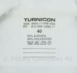 Korps Mariniers overhemd met korte mouw - wit - met zichtbare knopen en borstzakken - maat 40 - origineel