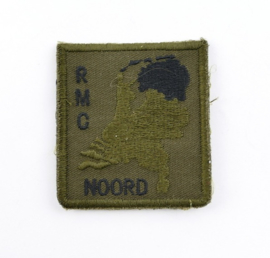 KL Nederlandse leger RMC Noord Regionaal Militair Commandant Noord borstembleem - met klittenband - 5 x 5 cm - origineel
