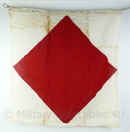 Wo2 British Royal Navy signaal vlag Jan 1944 - gebruikt - 83x90 cm - origineel