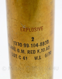 Britse leger LEGE houder voor explosieven FLARE GM RED GX67 MK1- 28 x 8 x 7,5 cm - gebruikt - origineel