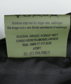 Korps Mariniers Rugzak groot Forest Woodland camo - origineel