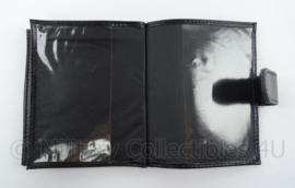 Nederlandse Politie bonnenboekje modern - zwart leder - afmeting 13 x 16 cm - origineel