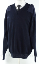 Brandweer kazerne tenue trui met V-hals - donker blauw - maat 9 - origineel