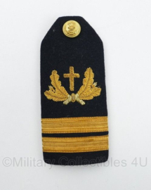 Koninklijke Marine enkele epaulet Luitenant ter zee 2e klasse - Geestelijk verzorger - 13,5 x 5,5 cm - origineel