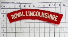 Britse leger Royal Lincolnshire shoulder title - 11,5 x 3 cm - origineel