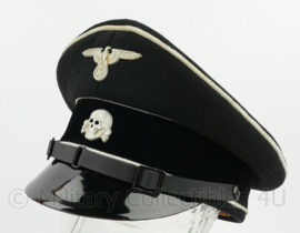 WO2 Duits Algemeine SS M32 Schirmmütze met topkwaliteit aluminium insignes - maat 57 - replica