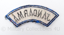 Turkse Jandarma shoulder title - afmeting 9 x 4 cm - origineel
