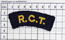 WO2 Brits paar shoulder Titles RCT Royal Corps of Transport - 8 x 2,5 cm - origineel