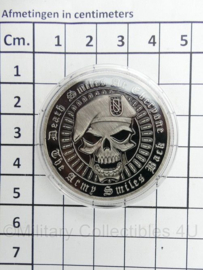 US Army Death Smiles at Everyone The Army Smiles Back coin - diameter 4,5 cm