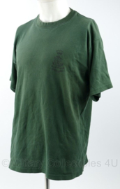 Defensie burgerpersoneel t-shirt met logo groen - maat Large - gedragen - origineel