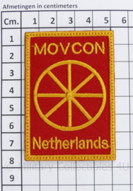 Defensie huidig model MOVCON Netherlands embleem - met klittenband -  8 x 5 cm. - origineel